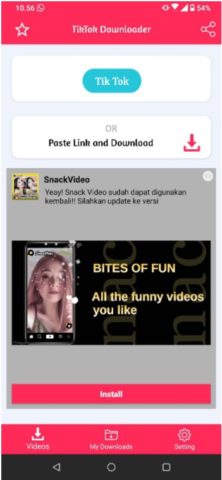 Copy URL Video TikTok di Android
