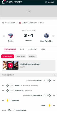 Highlight Score Mengenal Flashscore, Aplikasi Skor Langsung Multi-Olahraga Lengkap ...